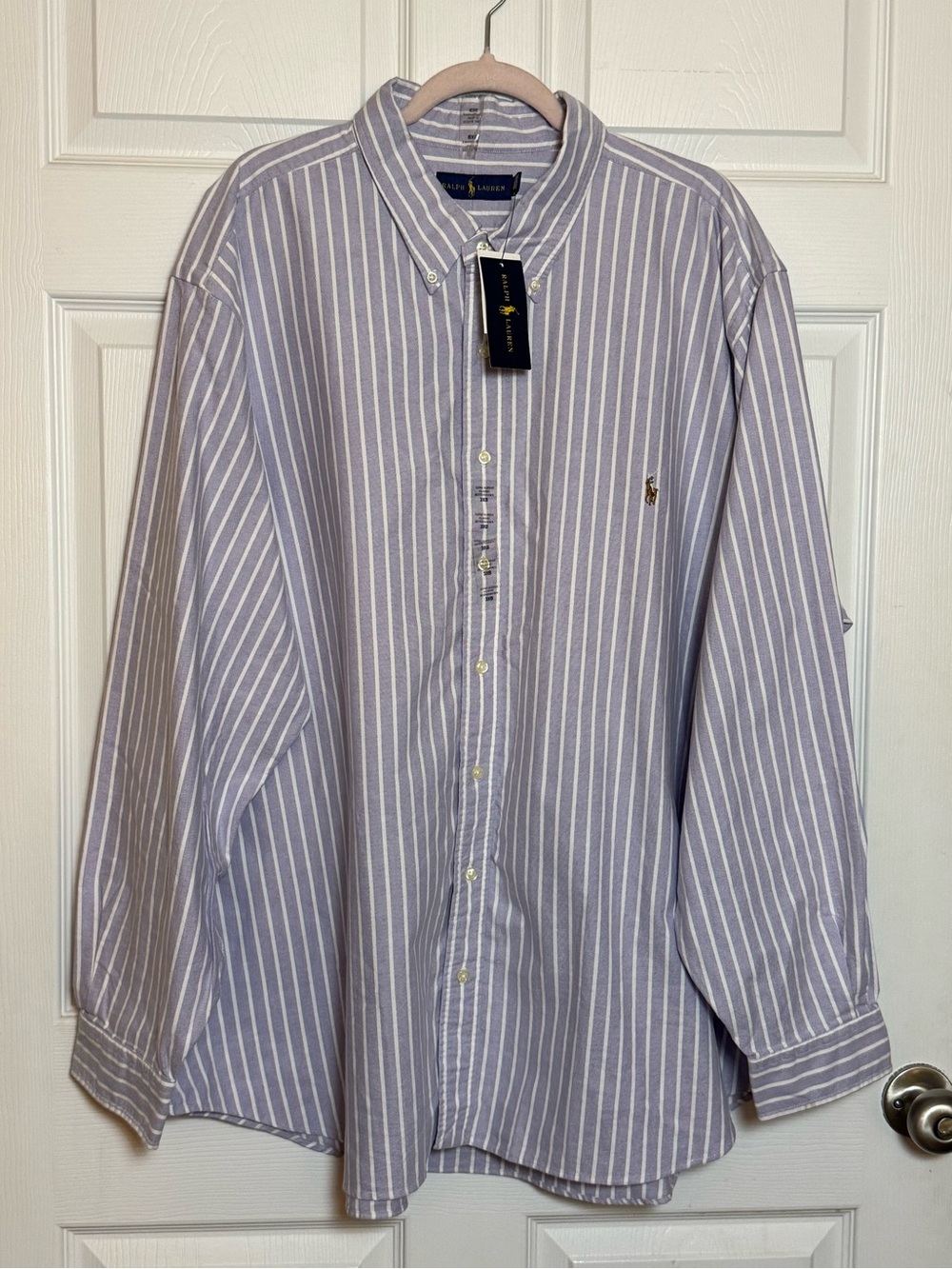 NWT Ralph Lauren Men’s Purple Stripe Button-Down Shirt